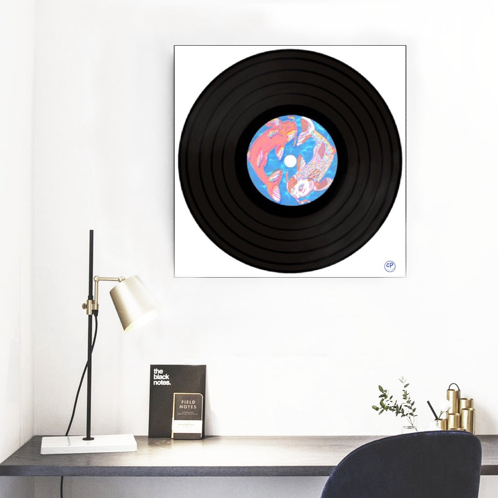 Framed Single Record | Trippy Koi Fish
