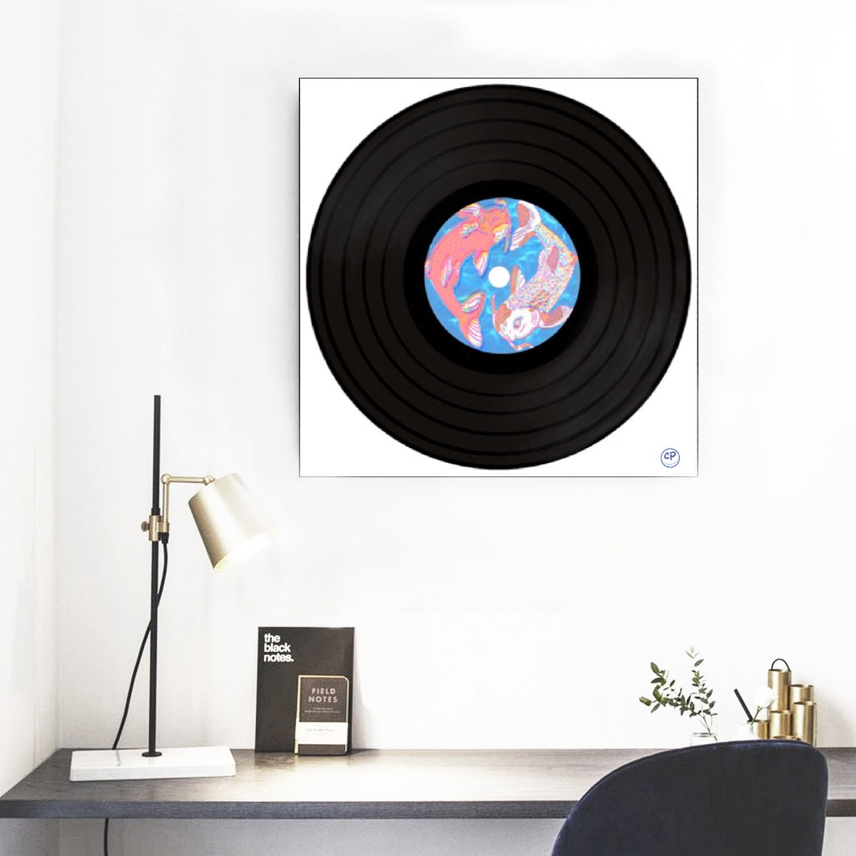 Framed Single Record | Trippy Koi Fish